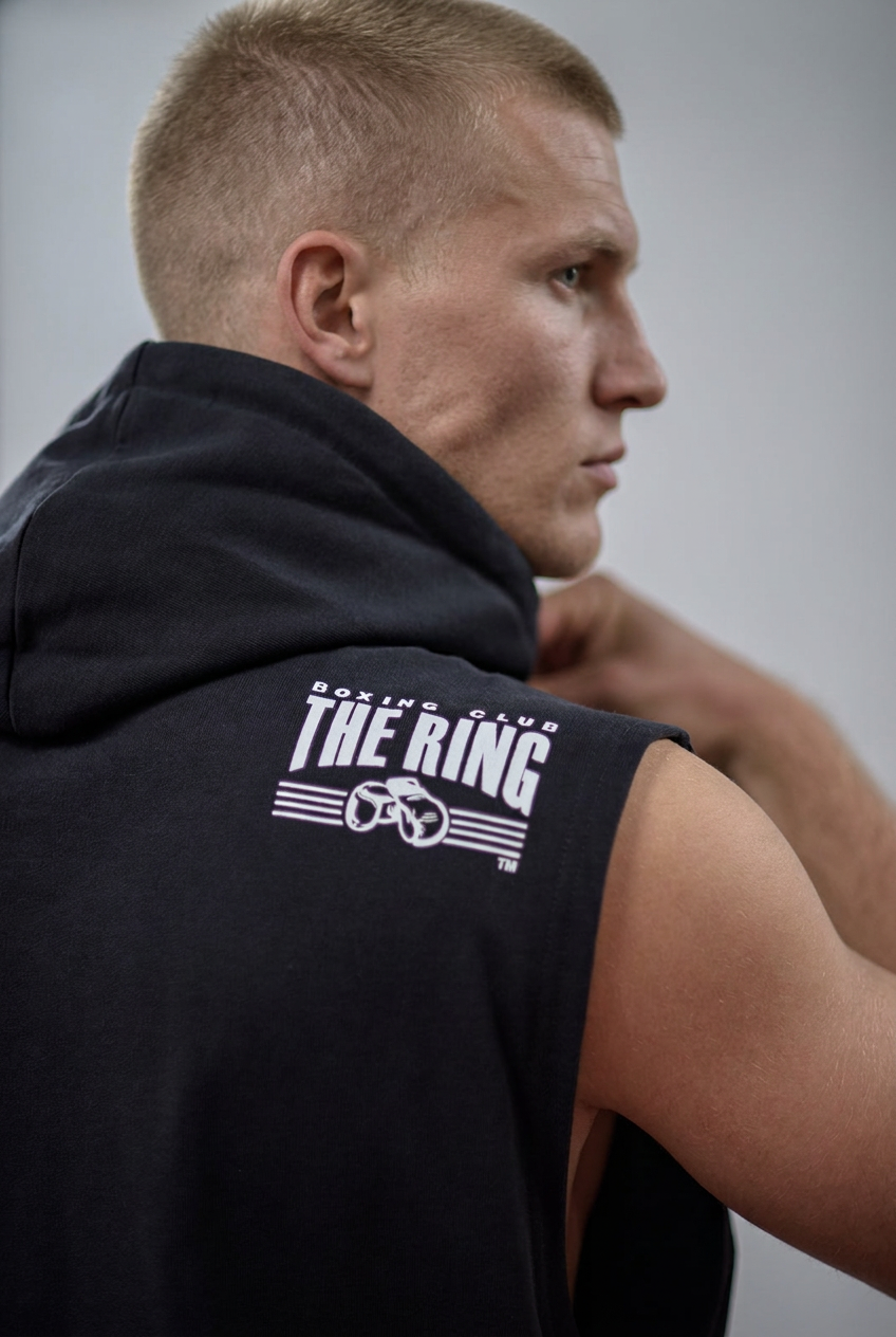 The Ring Hoodie Anthrazit ärmellos