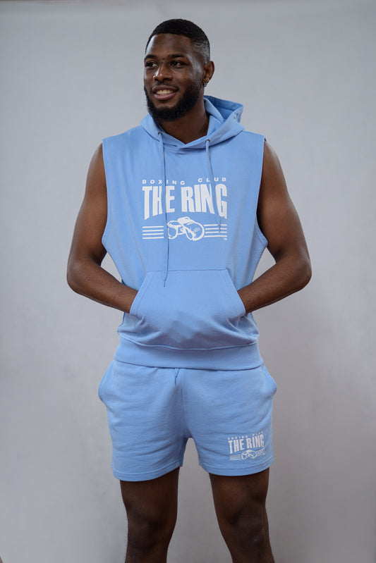The Ring Hoodie Ice Blue ärmellos