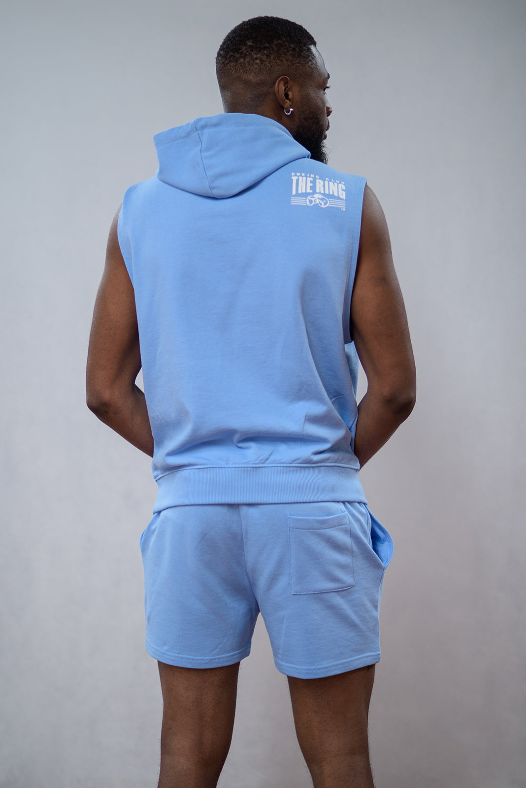 The Ring Hoodie Ice Blue ärmellos