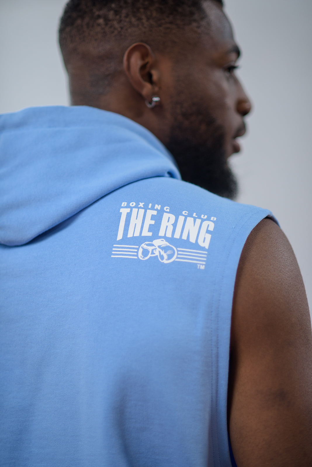 The Ring Hoodie Ice Blue ärmellos