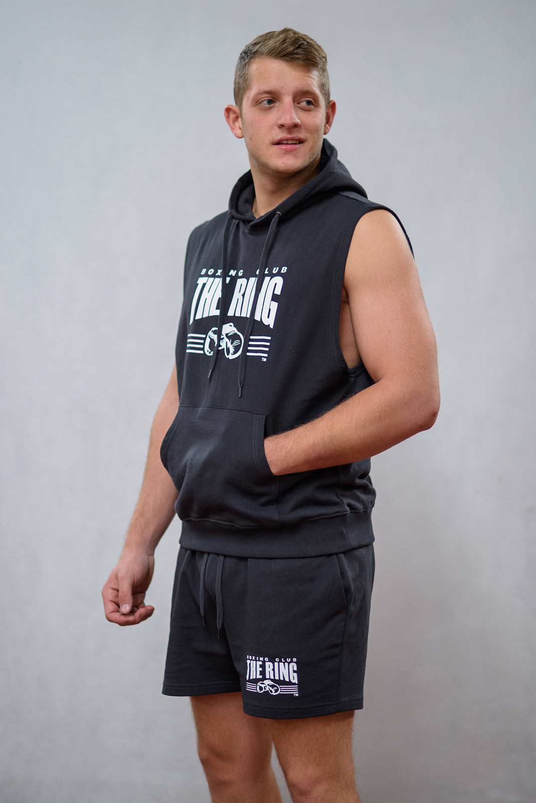 The Ring Hoodie Anthrazit ärmellos